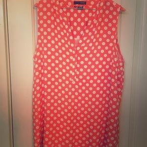 Rayon polka dot tank top